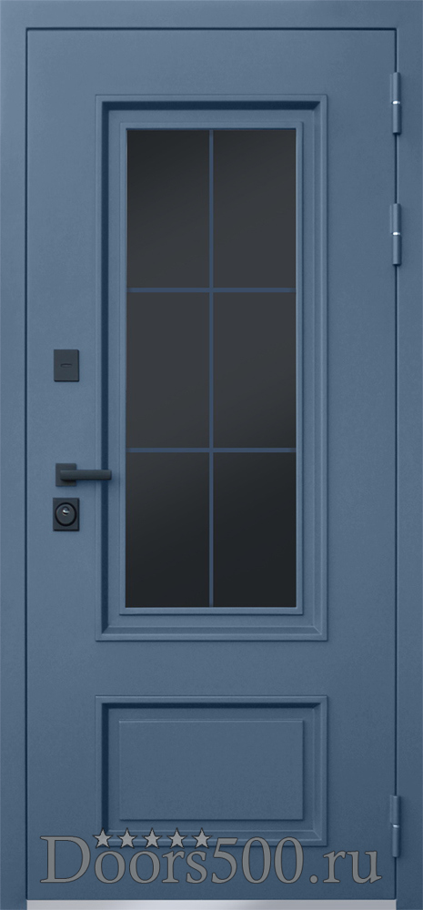 Дверь Терморазрыв 3К «Эльбрус с окном и английской решеткой» (Уличная°С.)