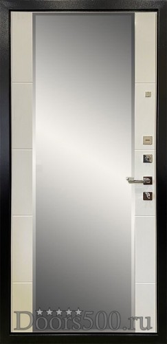 Дверь Прима 3К Зеркалом (Белый матовый)