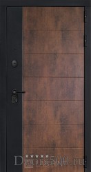 Дверь ТЕХНО 22 - Белый софт (Черная вставка)
