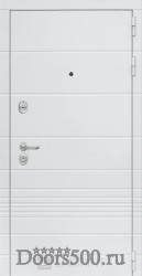 Дверь Трендо 02 - Сандал белый (Стекло черное)